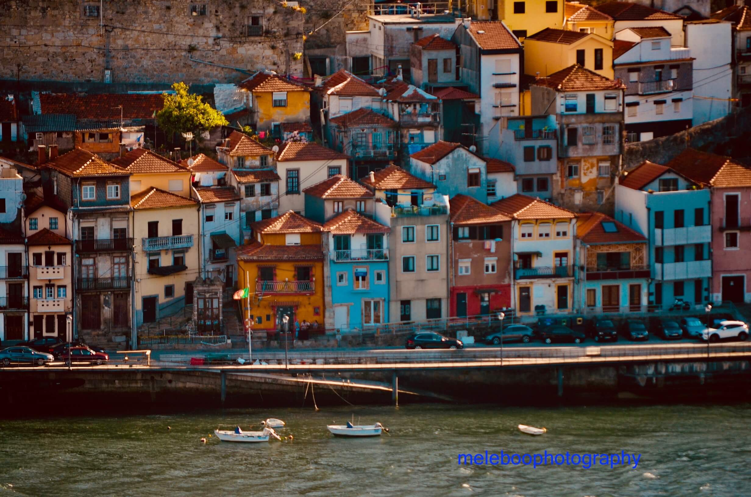 houses along the riverfront in Porto, Portugal