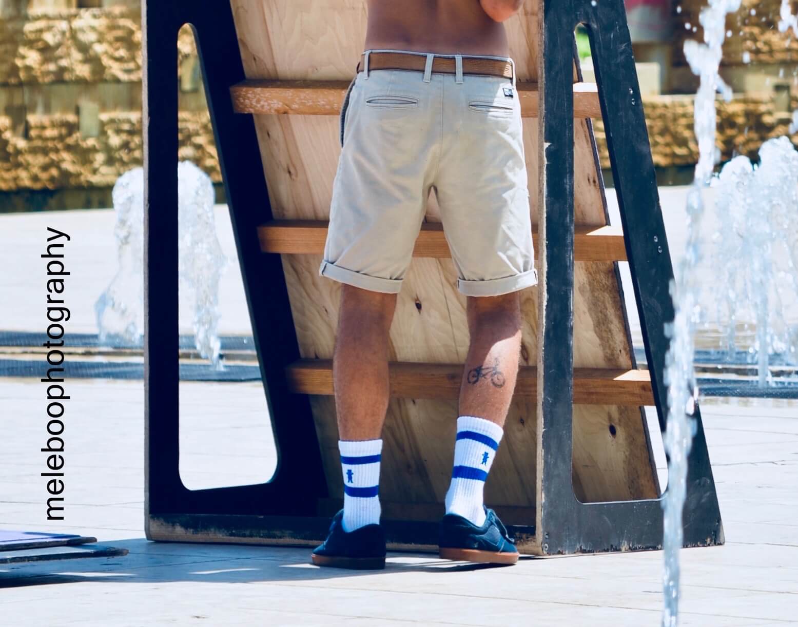 sexy calves of BMX rider