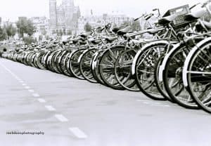 phalanx of bicycles